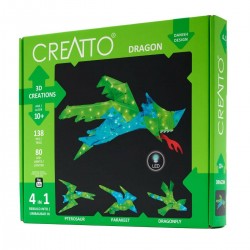 KOSMOS 3D ΚΑΤΑΣΚΕΥΗ ΜΕ LED 4 ΣΕ 1 ΔΡΑΚΟΣ CREATTO